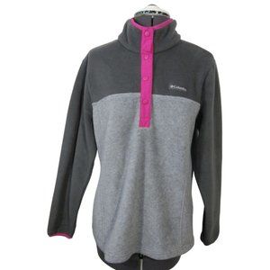Columbia Benton Springs women's 1/2‎ snap fleece mock neck pullover jacket M